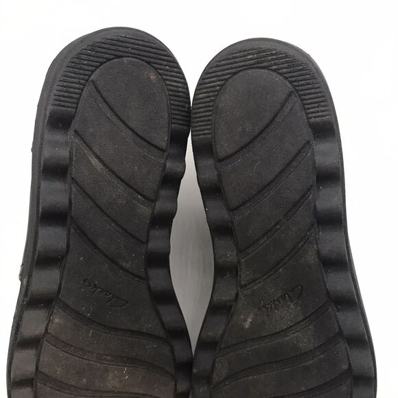 Clarks Collection Side Zip Ankle Booties Women's 7.5 Black Chukka Boots 13288 - Picture 10 of 11